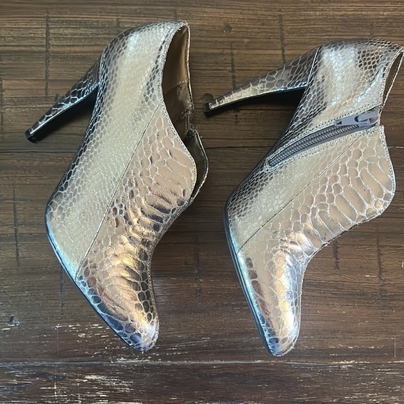 Sam Edelman Metallic Snakeskin Ankle Booties - Picture 5 of 7